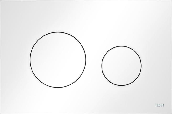 Magni WC-Betätigungsplatte TECEloop weiss, Kunststoff, für 2-Mengentechnik