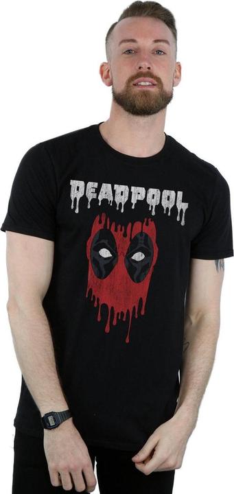 Actual product image Mens Deadpool Dripping Head T-Shirt (5XL)