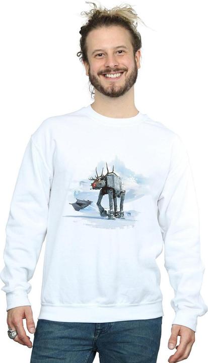 Actual product image Star Wars Mens Christmas AT-AT Reindeer Sweatshirt (XL)