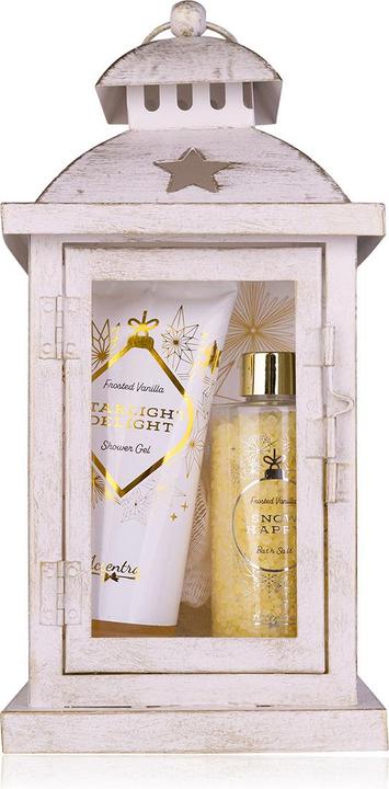 Image du produit Accentra Coffret cadeau WINTER MAGIC dans une lanterne en métal, parfum : Frosted Vanilla (Set soin capillaire)