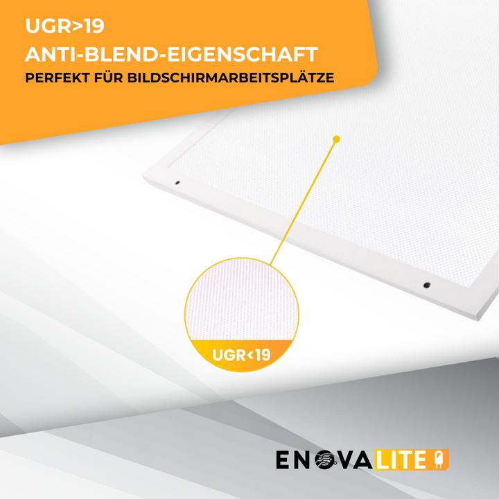 Actual product image Enova ELED 600400 - LED surface-mounted panel, UGR<19, 60x60 cm, 30 W, 3300 lm, 4000 K (3300 lm)