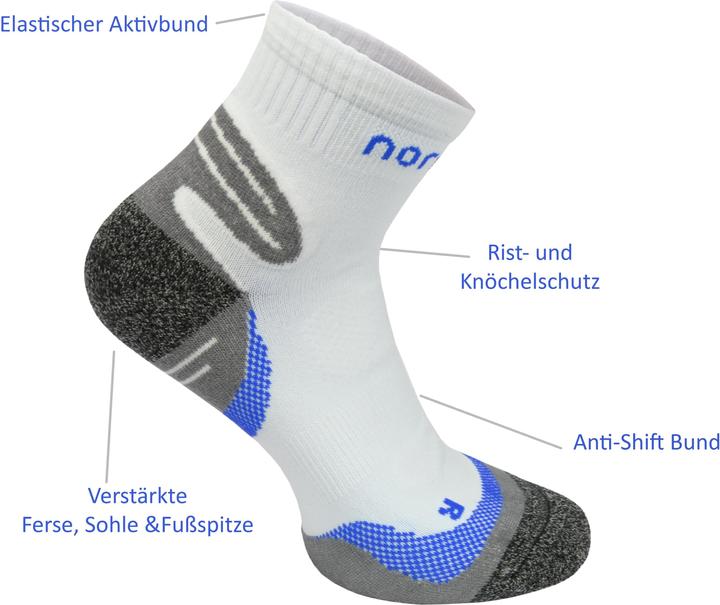 Produktbild Normani 3 Paar Kurzschaft-Sportsocken mit verstärkter Sohle (3er Pack, 35 - 38)