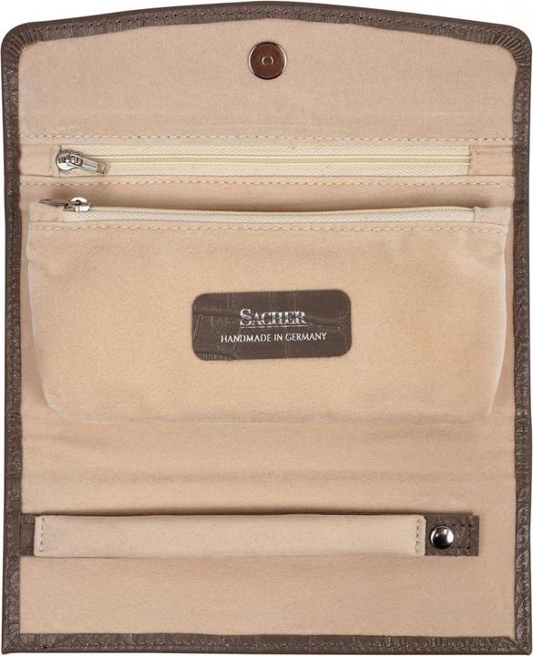 Actual product image Sacher 1010.0916P18 - Jewellery roll new classic grey full grain leather