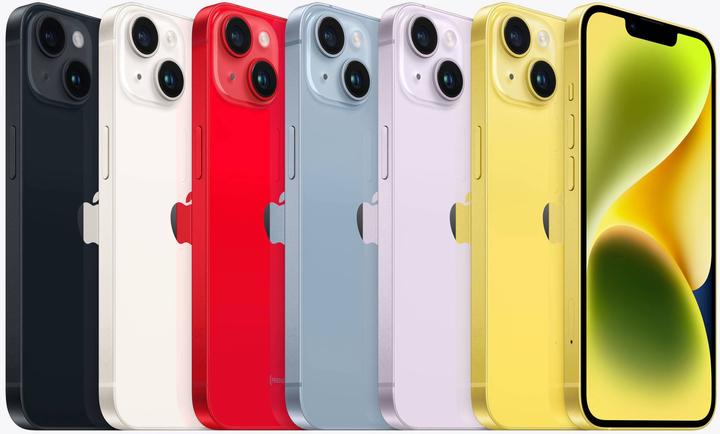 Actual product image Apple iPhone 14 Plus (512 GB, Yellow, 6.70", SIM + eSIM, 12 Mpx, 5G)