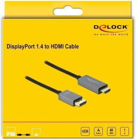 Actual product image Delock DisplayPort — HDMI (Typ A) (1 m, HDMI)