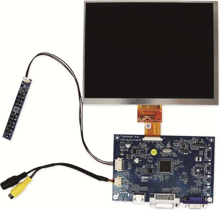 Produktbild Markenlos 20,3 cm (8") Display-Set LS-8, HDMI/DVI/VGA/CVBS