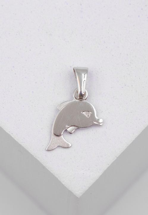 Image du produit Muau Pendant Dolphin or blanc 750, 17x10mm (Or blanc 750/18K)