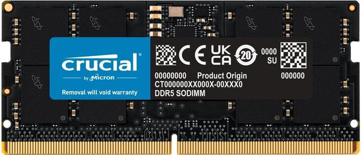 Produktbild Crucial CT16G48C40S5T (1 x 16GB, 4800 MHz, DDR5-RAM, SO-DIMM)