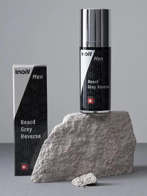 Actual product image Inoiv Beard Grey Reverse