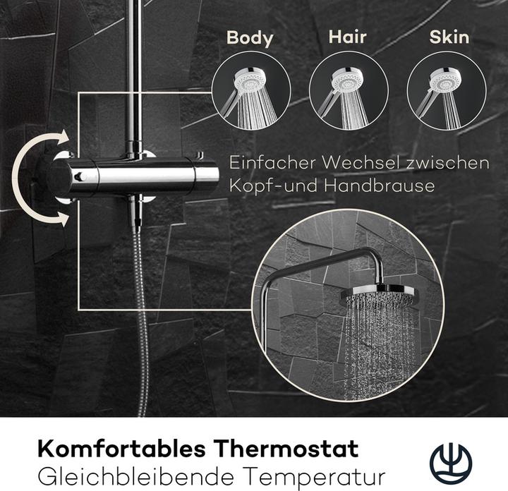 Actual product image Kludi X3 Shower system with thermostat