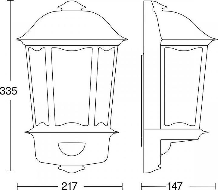 Produktbild Steinel Aussenwandleuchte mit Bewegung (E27, IP44)