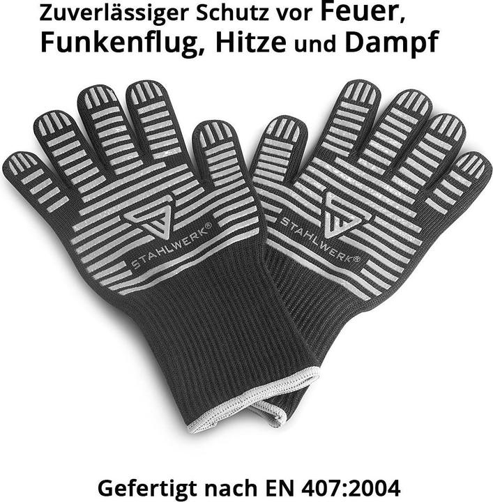Produktbild Stahlwerk Hitzebeständige Handschuhe bis 800°C EN 407:2004 aus ARAMID-Gewebe (One Size)