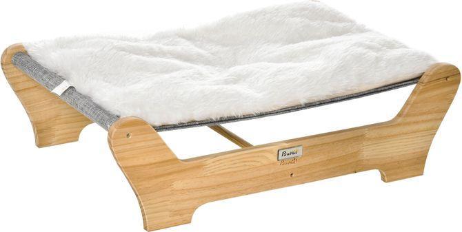 Immagine prodotto Swisshandel24 Letto per gatti con struttura amaca per gatti nido rialzato per gatti con morbido cuscino in legno (Gatto)