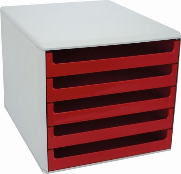 Produktbild Metzger&Mendle M&M Schubladenbox rot DIN A4 mit 5 Schubladen (C4)