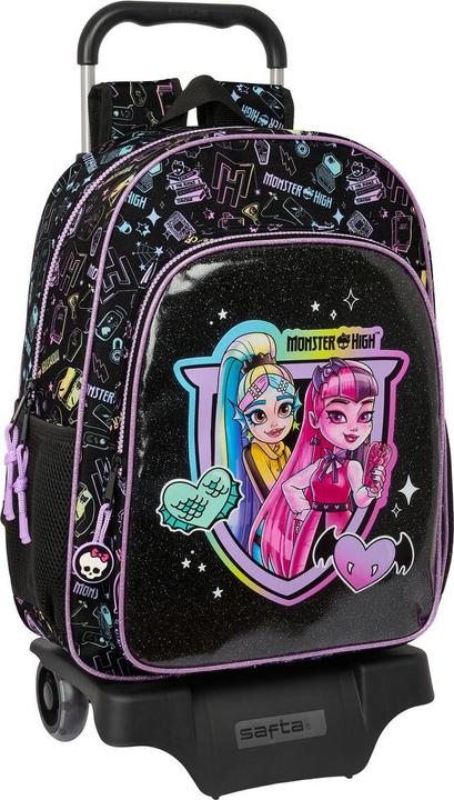 Monster High Schulrucksack mit Rädern Schwarz 33 x 42 x 14 cm