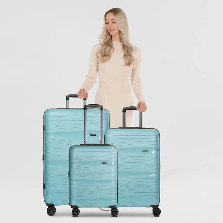 Produktbild D&N Travel Line 4300-Plus 4 Rollen Kofferset 3-teilig mit Dehnfalte (191 l, XL (ab 115l))
