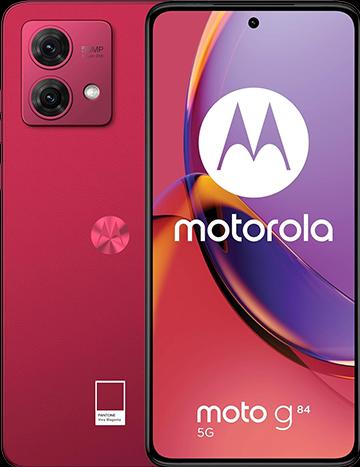 Actual product image Motorola moto g84 (256 GB, Viva Magenta, 6.55", Hybrid Dual SIM, 50 Mpx, 5G)