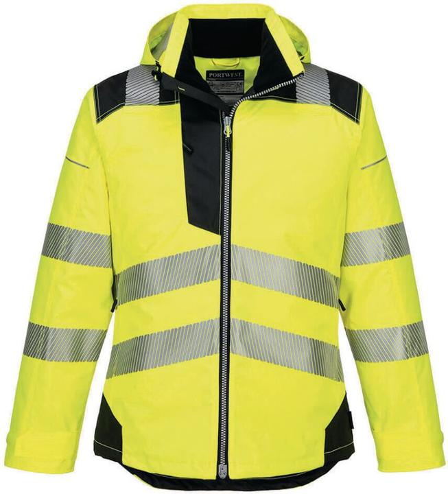 Produktbild Portwest Warnschutz-Regenjacke mit Kapuze gelb L (L)