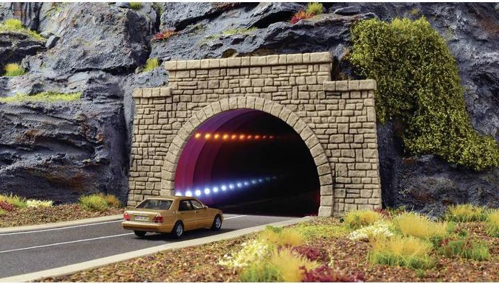 Actual product image Viessmann Roads Portal H0 road tunnel classic, with LED mirror depth effect