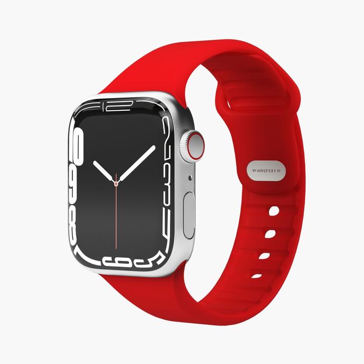 Image du produit Vonmählen Classic 2 bracelet en silicone pour Apple Watch 42 44 45 49 mm rouge (49 mm, 100% silicone)