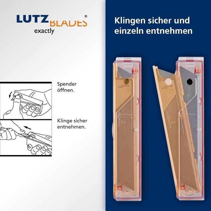 Actual product image Lutz Blades Universal Abbrechklingen-Set (50 Stück, 18mm) (Replacement blade)
