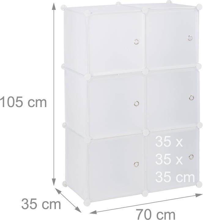 Actual product image Relaxdays Shelving System with 6 Doors (70 x 35 x 105 cm)