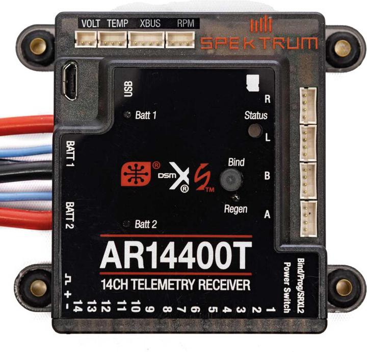 Image du produit Spektrum AR14400T Récepteur de télémétrie PowerSafe 14 canaux