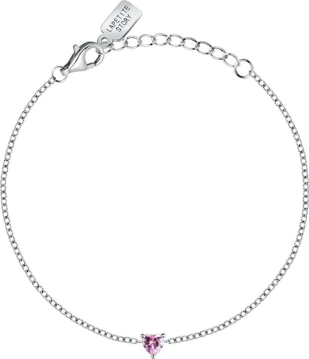 La Petite Story Delicate silver bracelet with pink zircon Silver LPS05AWV10 (16 cm, 925er Silber)