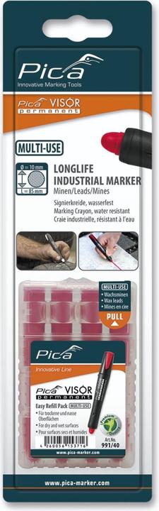 Immagine prodotto Pica Set di ricariche permanenti VISOR, / SB (Rosso, 10 mm, 4 x)