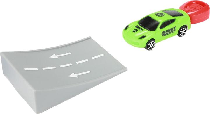 Produktbild Toi-Toys Turbo Racers schiessendes Rallyeauto mit Rampe