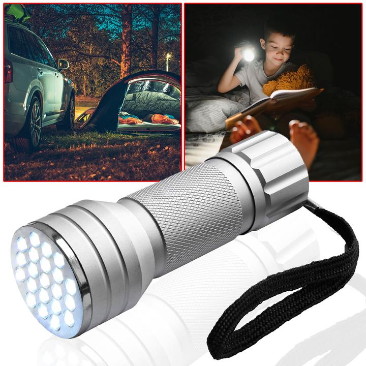 Produktbild Eaxus LED-Taschenlampe mit Alu-Gehäuse und 21 LEDs