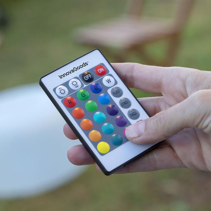Produktbild InnovaGoods Aufblasbarer Hocker mit LED-Beleuchtung - Transparent