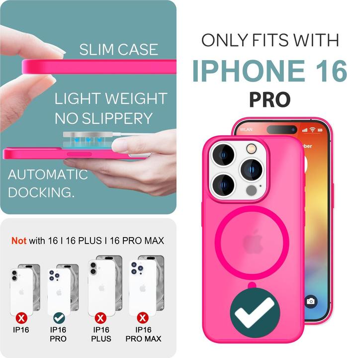 Image du produit Nalia Étui hybride mat avec fonction MagSafe (Apple iPhone 16 Pro)