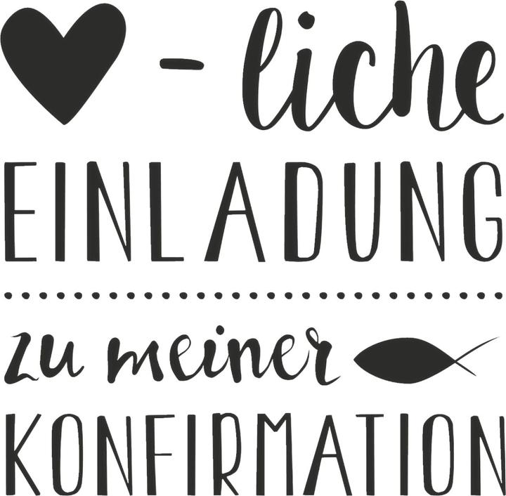 Produktbild Heyda Holzstempel "Herzliche Einladung Konfirmation"