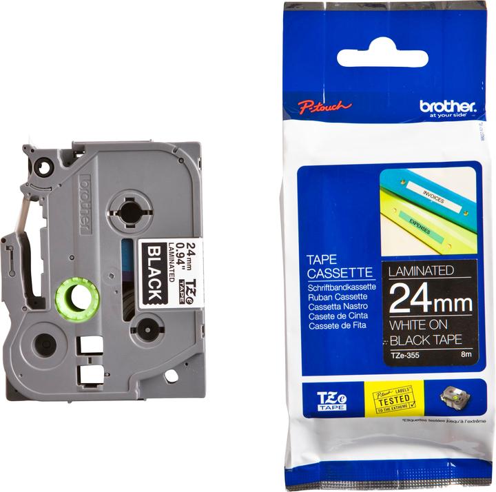 Actual product image Brother Tze-355 (2.40 cm, Black)