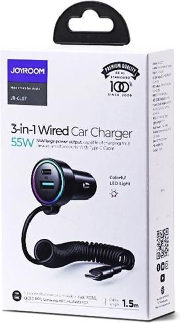 Produktbild Joyroom 3 in 1 Wired Car Charger