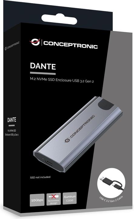 Immagine prodotto Conceptronic Cabina SSD M-Key M.2 ->M/B+M-Key USB3.2 10Gb/s (M.2)