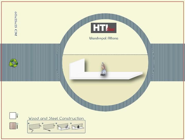 Actual product image HTI-Line Wall shelf (60 x 15 x 15 cm)