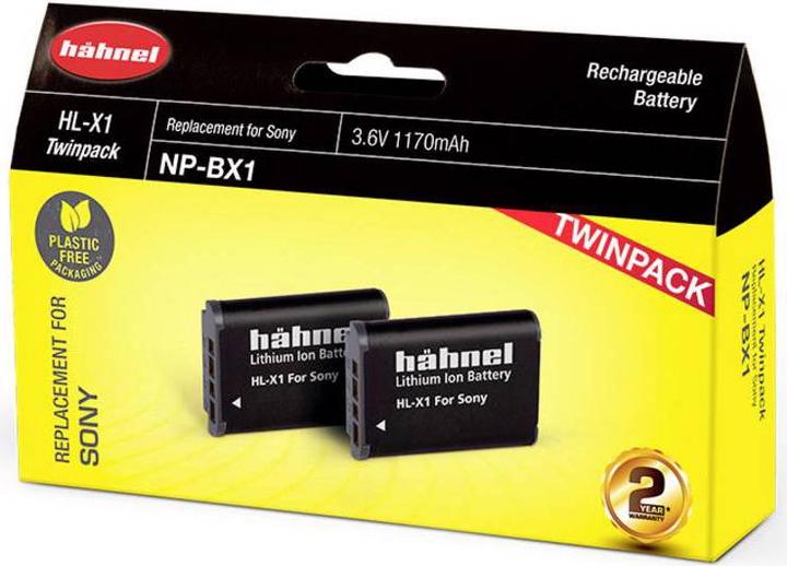 Image du produit Hähnel HL-X1, batterie pour 2 caméras remplace la batterie d'origine NP-BX1 3.6 V 1170 mAh (Batterie)