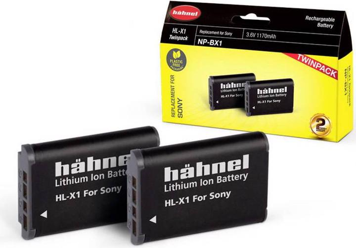 Image du produit Hähnel HL-X1, batterie pour 2 caméras remplace la batterie d'origine NP-BX1 3.6 V 1170 mAh (Batterie)