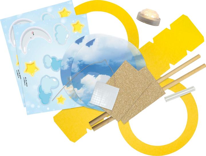 Produktbild Folia Papier Laternen-Bastelset Sonne, Mond, Sterne
