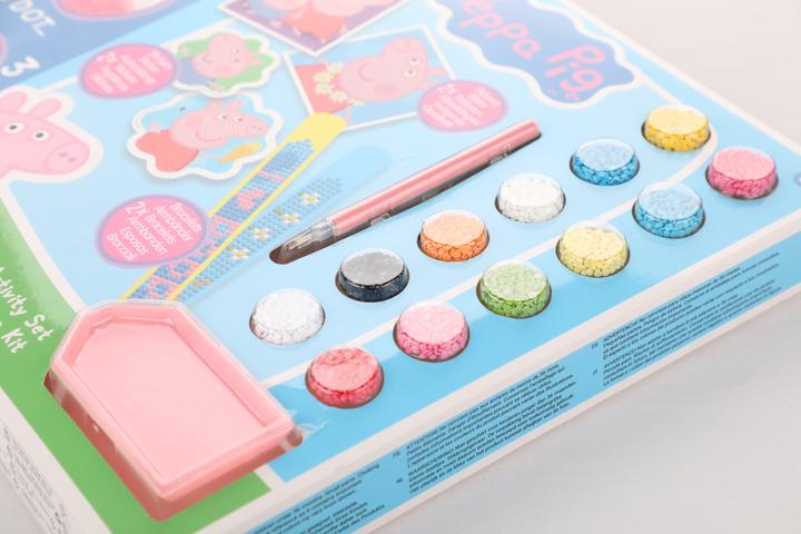 Productafbeelding Diamond Dotz DOTZIES® Original Diamond Painting Set Peppa Pig met 6 motieven: 2 plaatjes 15 x 15 cm, 2