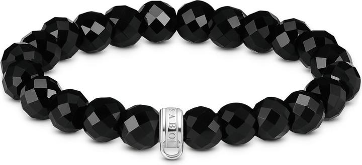 Produktbild Thomas Sabo Charm Armband Obsidian Beads oval (19 cm, Silber 925)