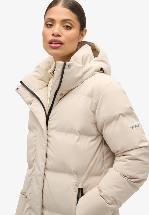 Produktbild Superdry Lange Daunenjacke mit Kapuze, Damen (M)