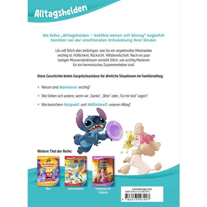 Image du produit Ravensburger Alltagshelden Gefühle lernen mit Disney: Disney Lilo & Stitch: Benimm dich, Stitch! Über Manieren (Allemand, La Walt Disney Company, 2024)