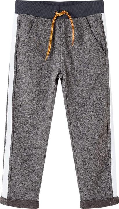 VidaXL Kinder-Trainingshose Dunkelgrau Melange 140,Material: 80 (140)