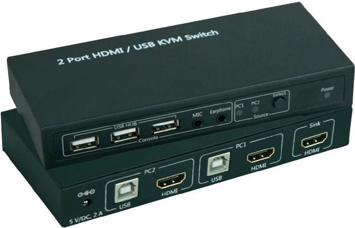 Produktbild SpeaKa Professional 2Ã—1 HDMI KVM Switch mit USB