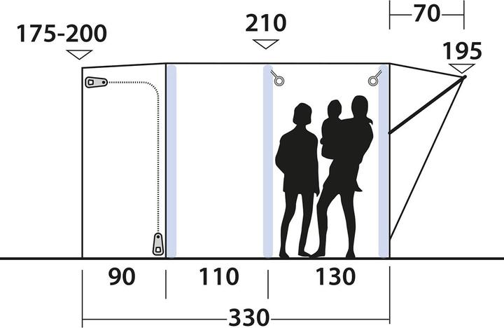Actual product image Outwell Newburg 240 Air (Awning, 20.90 kg, 2 persons)