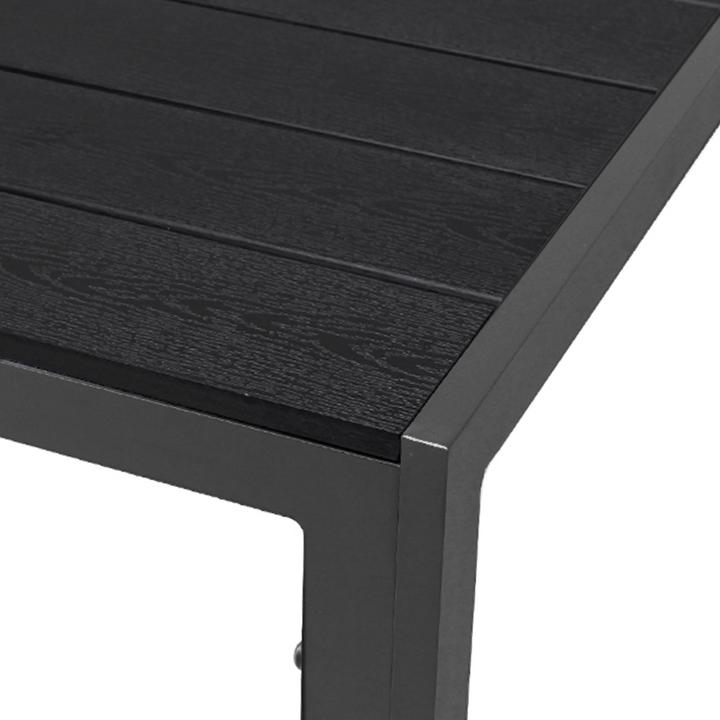 Produktbild Mojawo Non-Wood Gartentisch Aluminium anthrazit / schwarz 150x80cm (150 cm)