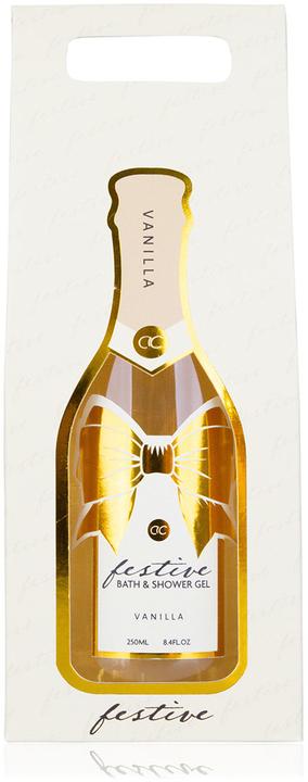 Image du produit Accentra Gel bain & douche FESTIVE en bouteille avec boîte cadeau "Champagne", 250ml, parfum : Vanille (250 ml)